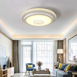 Lampada da soffitto LED integrato in metallo 50x50 cm per bagno con telecomando