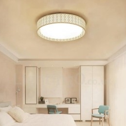 Lampada da soffitto moderna contemporanea a LED integrato in metallo 45x10 cm con telecomando