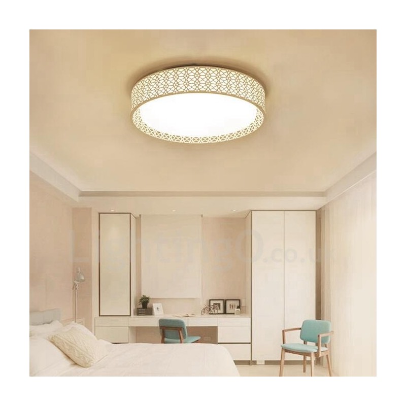 Lampada da soffitto moderna contemporanea a LED integrato in metallo 45x10 cm con telecomando