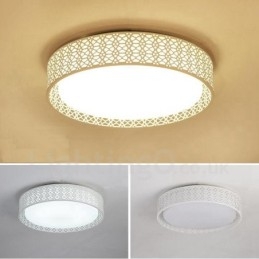 Lampada da soffitto moderna contemporanea a LED integrato in metallo 45x10 cm con telecomando