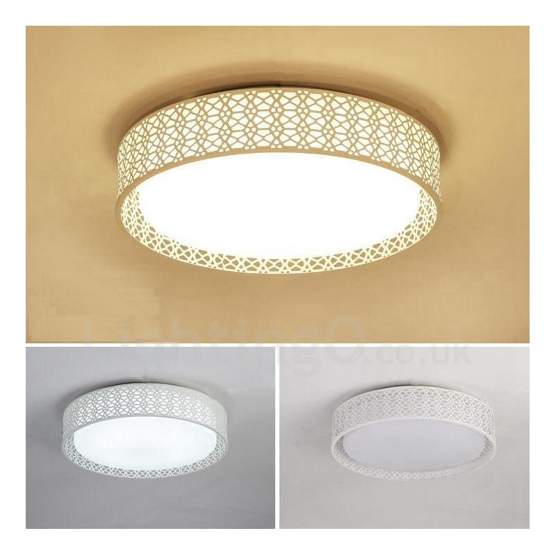 Lampada da soffitto moderna contemporanea a LED integrato in metallo 45x10 cm con telecomando