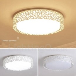 Lampada da soffitto moderna contemporanea LED integrato in metallo 45x10 cm con telecomando