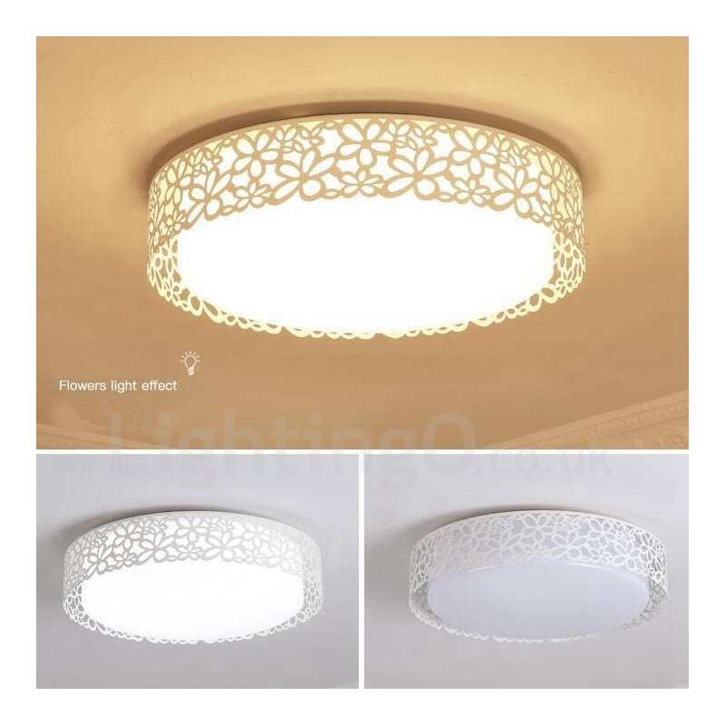 Lampada da soffitto moderna contemporanea LED integrato in metallo 45x10 cm con telecomando