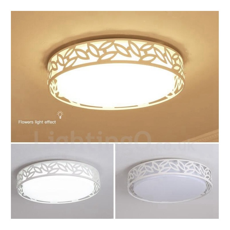 Lampada da soffitto moderna contemporanea in metallo con LED integrato 45x10 cm
