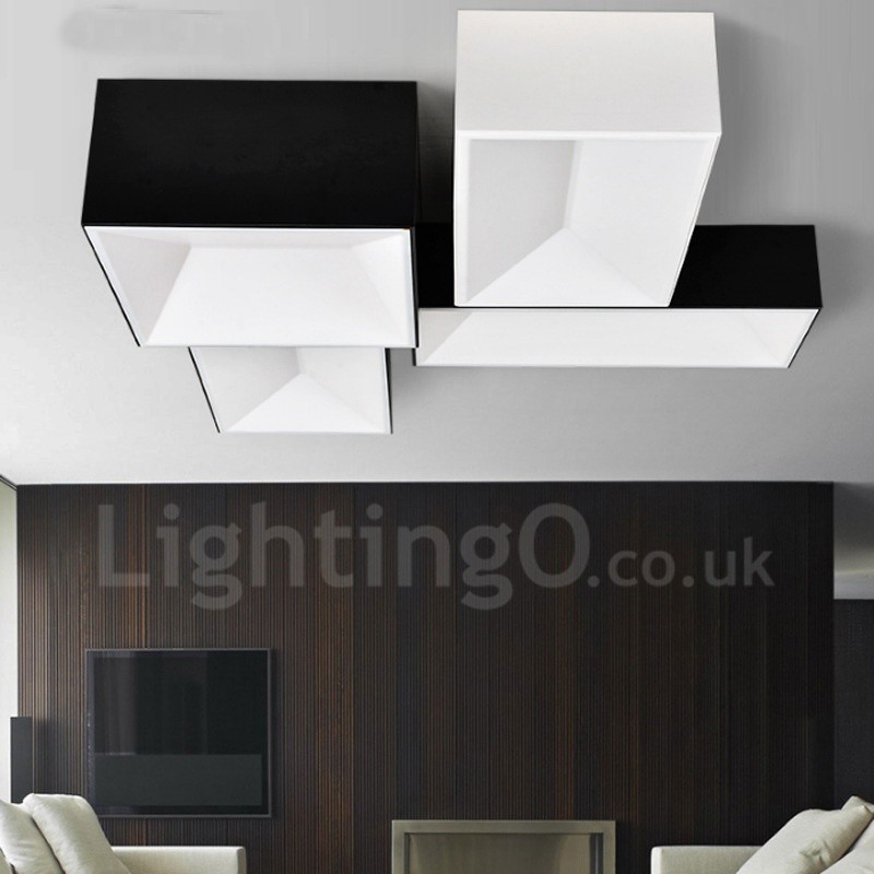 Lampada da soffitto moderna e contemporanea in metallo con LED integrato
