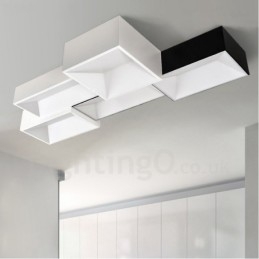 Lampada da soffitto moderna e contemporanea in metallo con LED integrato