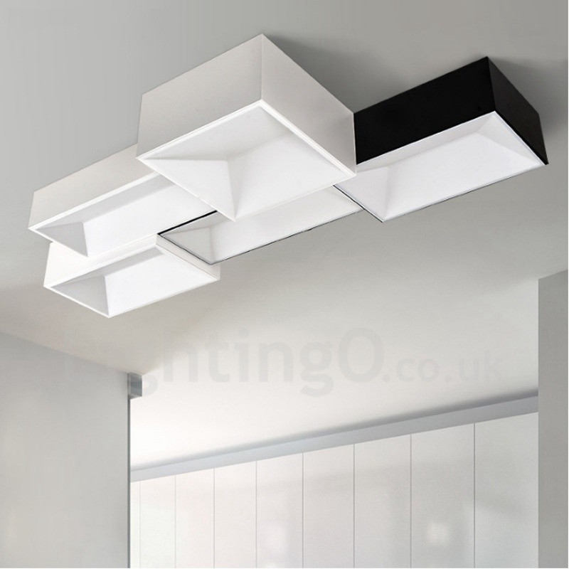 Lampada da soffitto moderna e contemporanea in metallo con LED integrato