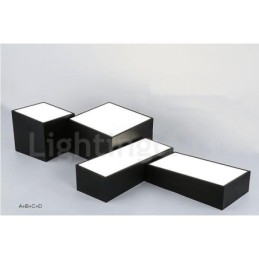 Lampada da soffitto moderna e contemporanea in metallo con LED integrato
