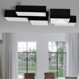 Lampada da soffitto moderna e contemporanea in metallo con LED integrato