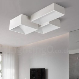 Lampada da soffitto moderna e contemporanea in metallo con LED integrato