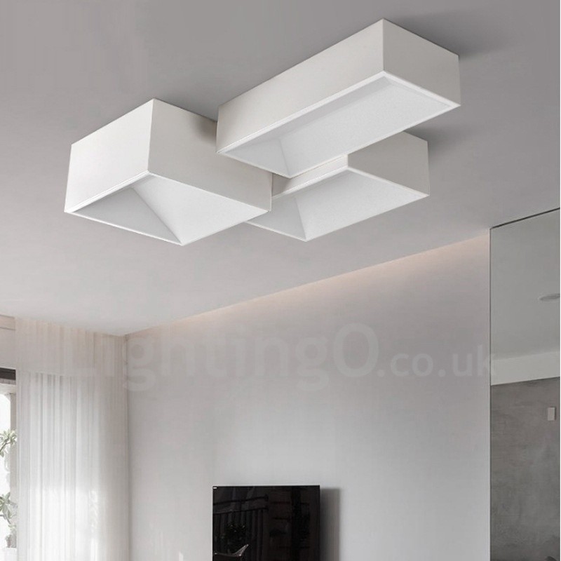 Lampada da soffitto moderna e contemporanea in metallo con LED integrato