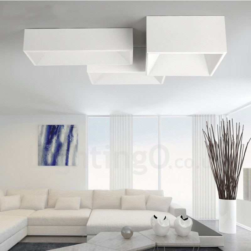 Lampada da soffitto moderna e contemporanea in metallo con LED integrato