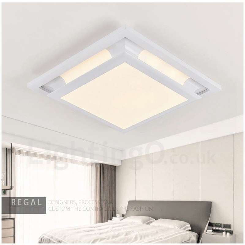 Lampada da soffitto moderna contemporanea LED integrato in metallo 50x50 cm