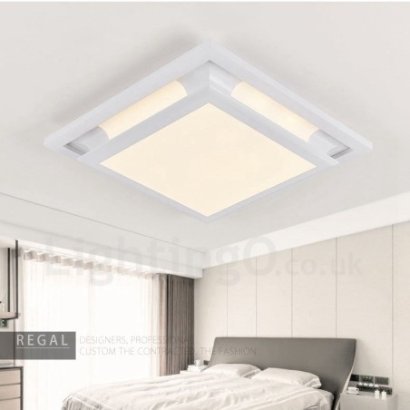 Lampada da soffitto moderna contemporanea LED integrato in metallo 50x50 cm