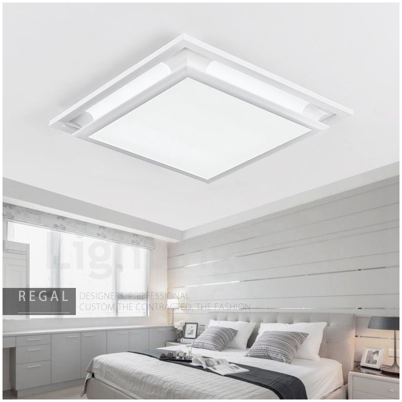 Lampada da soffitto moderna contemporanea LED integrato in metallo 50x50 cm