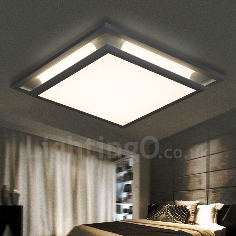 Lampada da soffitto moderna contemporanea LED integrato in metallo 50x50 cm