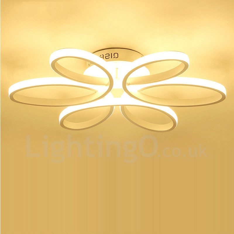 Lampada da soffitto LED integrato moderna 58x10 cm con telecomando