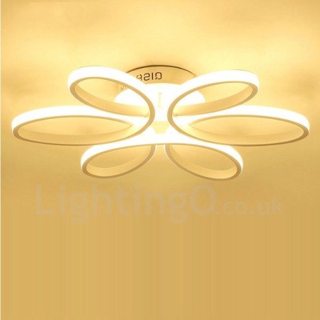 Lampada da soffitto LED integrato moderna 58x10 cm con telecomando