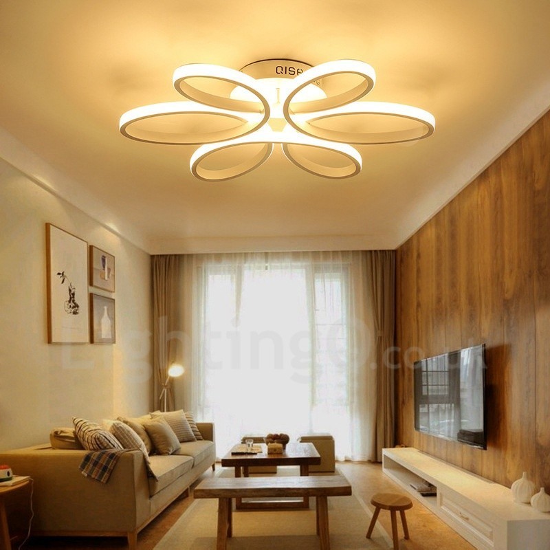 Lampada da soffitto LED integrato moderna 58x10 cm con telecomando