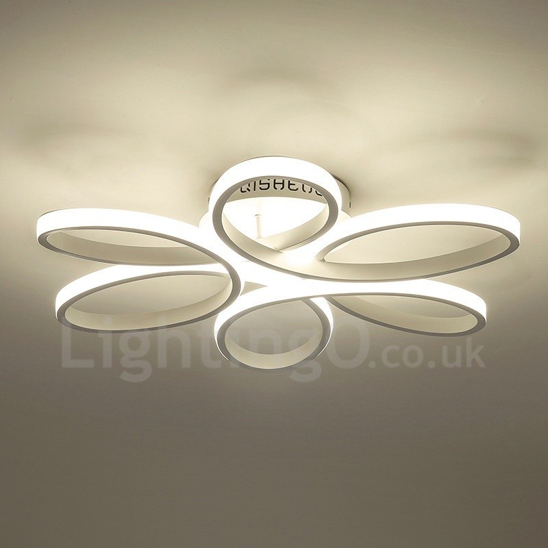 Lampada da soffitto LED integrato moderna 58x10 cm con telecomando