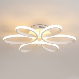 Lampada da soffitto LED integrato moderna 58x10 cm con telecomando