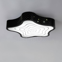 Lampada da soffitto LED integrato in metallo 43 cm con telecomando