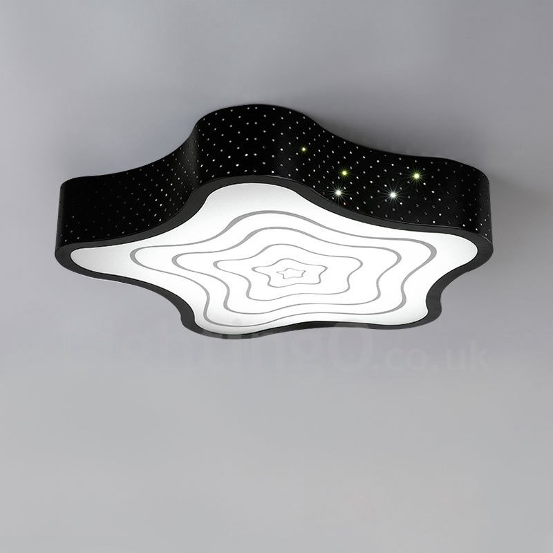 Lampada da soffitto LED integrato in metallo 43 cm con telecomando