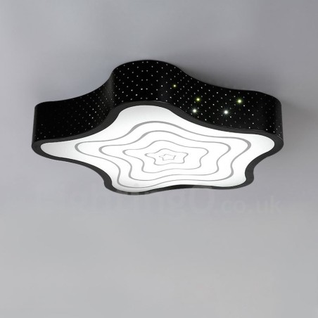 Lampada da soffitto LED integrato in metallo 43 cm con telecomando