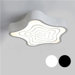 Lampada da soffitto LED integrato in metallo 43 cm con telecomando