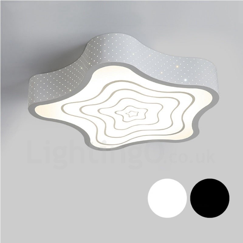 Lampada da soffitto LED integrato in metallo 43 cm con telecomando