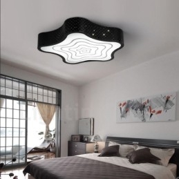 Lampada da soffitto LED integrato in metallo 43 cm con telecomando