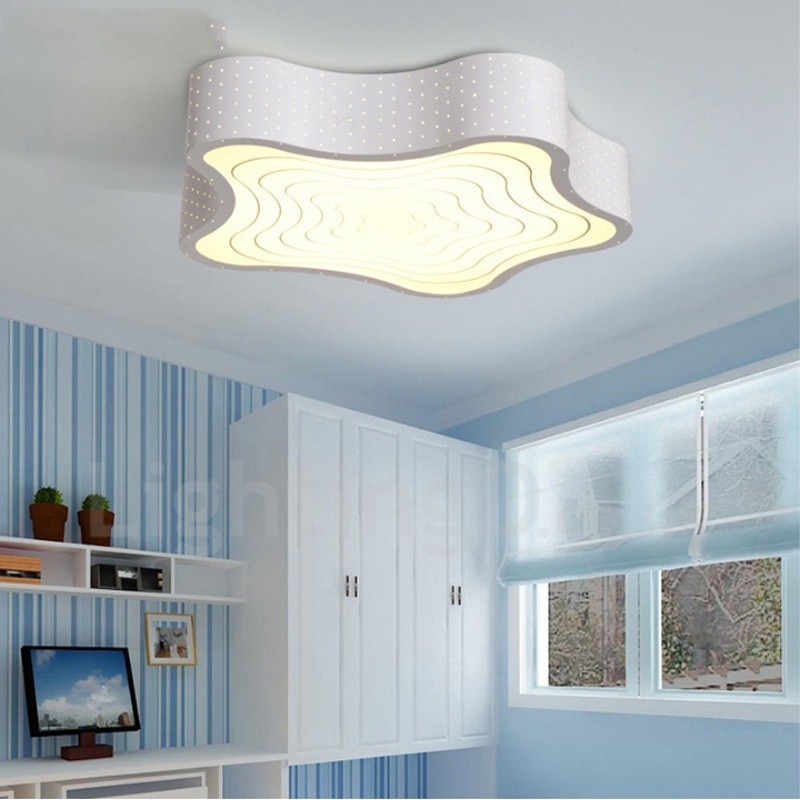 Lampada da soffitto LED integrato in metallo 43 cm con telecomando