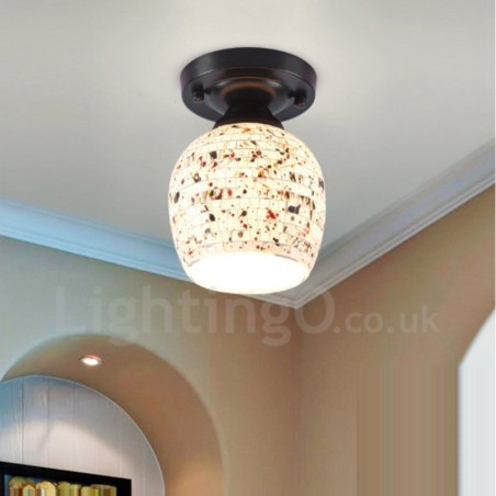 Lampada da soffitto LED integrata stile mediterraneo 15 x 23 cm