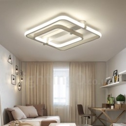 Lampada da incasso moderna a 2 anelli con LED integrato 60x60 + 80x80 cm