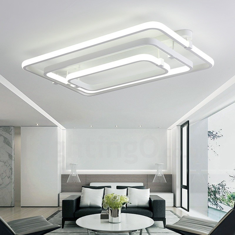 Lampada da incasso moderna contemporanea a 3 anelli con luce LED integrata