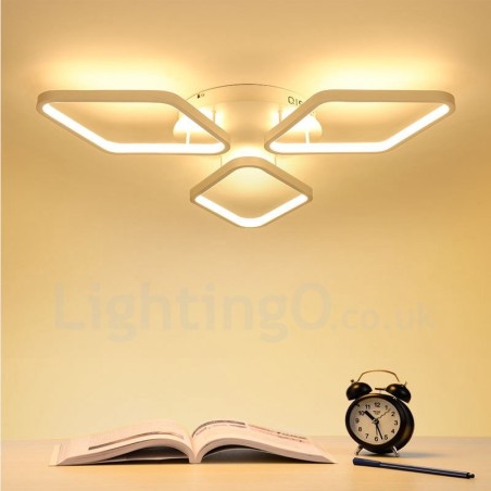 Lampada da soffitto LED integrato a 3 luci in metallo 51 x 9 cm
