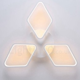 Lampada da soffitto LED integrato a 3 luci in metallo 51 x 9 cm