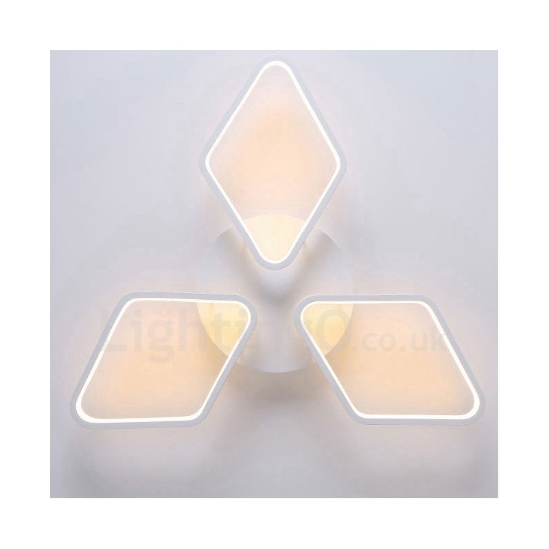 Lampada da soffitto LED integrato a 3 luci in metallo 51 x 9 cm