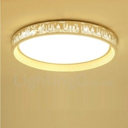 Lampada da soffitto LED integrato in metallo 45 x 6 cm con telecomando