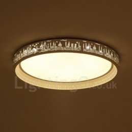 Lampada da soffitto LED integrato in metallo 45 x 6 cm con telecomando
