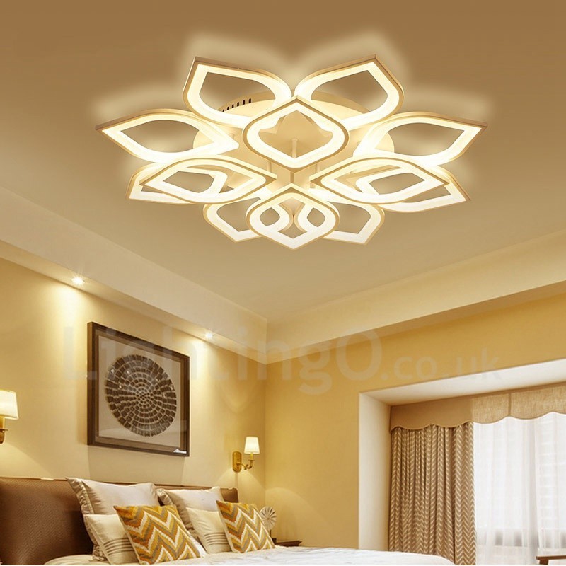 Lampada da soffitto LED integrato moderna contemporanea 12 luci 100 x 15 cm