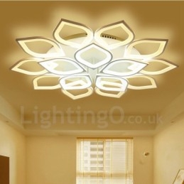Lampada da soffitto moderna contemporanea 15 luci con LED integrato e telecomando, 120x15 cm
