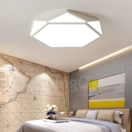 Lampada da soffitto LED integrato in metallo 45 x 9 cm con telecomando