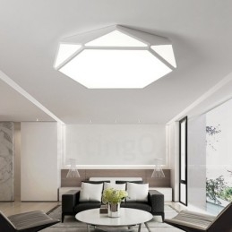 Lampada da soffitto LED integrato in metallo 45 x 9 cm con telecomando