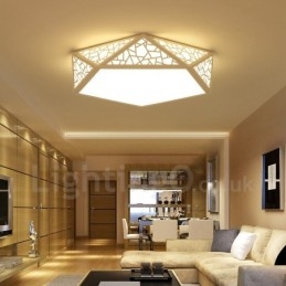 Lampada da soffitto LED integrato moderna e contemporanea 42 x 11 cm con telecomando