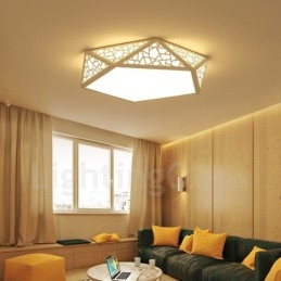 Lampada da soffitto LED integrato moderna e contemporanea 42 x 11 cm con telecomando
