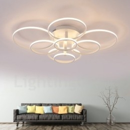Lampada da soffitto LED integrato moderna contemporanea a 8 luci in metallo 98 x 82 x 21 cm