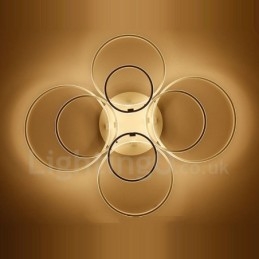 Lampada da soffitto LED integrato moderna contemporanea a 8 luci in metallo 98 x 82 x 21 cm