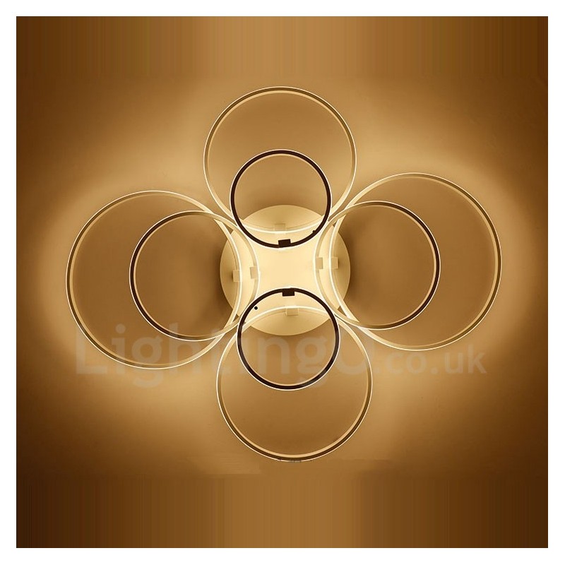 Lampada da soffitto LED integrato moderna contemporanea a 8 luci in metallo 98 x 82 x 21 cm