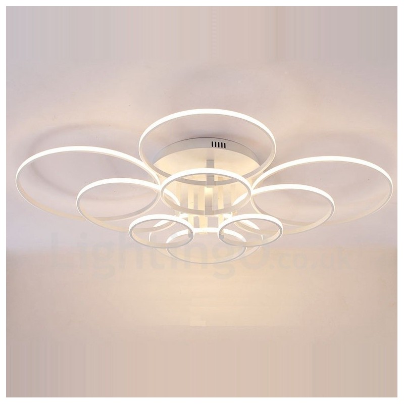 Lampada da soffitto LED integrato a 10 luci in metallo 120 x 98 x 25 cm